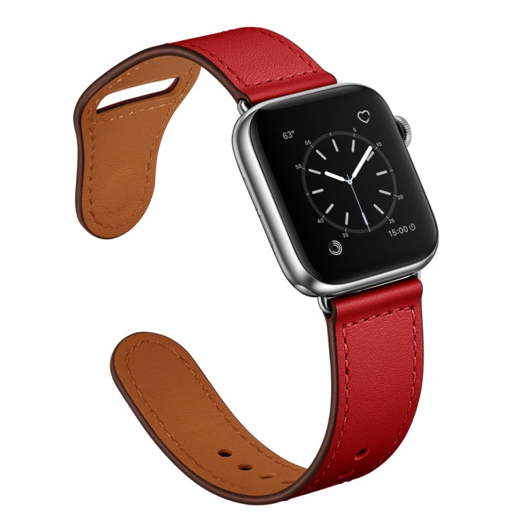 Leather Replacement Watchband For Apple Watch Series, 7 45mm / 6&SE&5&4 44mm / 3&2&1 42mm, 7 41mm / 6&SE&5&4 40mm / 3&2&1 38mm