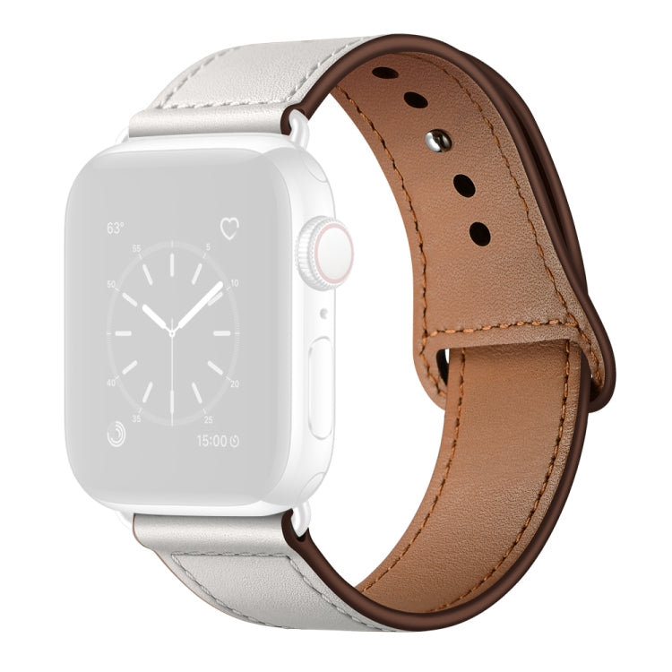 Leather Replacement Watchband For Apple Watch Series, 7 45mm / 6&SE&5&4 44mm / 3&2&1 42mm, 7 41mm / 6&SE&5&4 40mm / 3&2&1 38mm