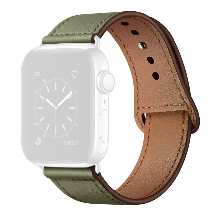 Leather Replacement Watchband For Apple Watch Series, 7 45mm / 6&SE&5&4 44mm / 3&2&1 42mm, 7 41mm / 6&SE&5&4 40mm / 3&2&1 38mm