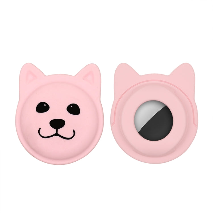 Cute Cartoon Pet Collar Anti-lost Tracker Silicone Case For AirTag, Serious Face, Naughty Smiley, Hanhan Smile, Naughty Smile