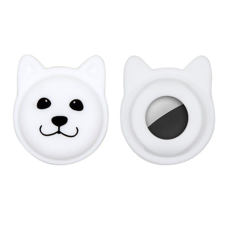 Cute Cartoon Pet Collar Anti-lost Tracker Silicone Case For AirTag, Serious Face, Naughty Smiley, Hanhan Smile, Naughty Smile