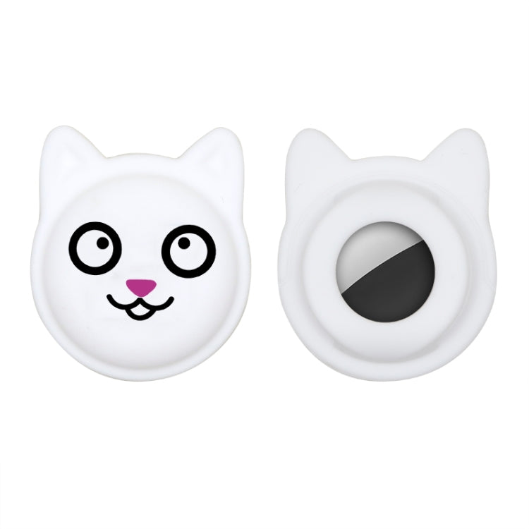Cute Cartoon Pet Collar Anti-lost Tracker Silicone Case For AirTag, Serious Face, Naughty Smiley, Hanhan Smile, Naughty Smile