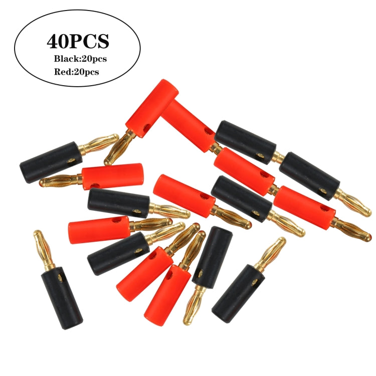 Car Red and Black Cover Gold-plated 4mm Banana Head Audio Plug, A6545 10 in 1, A6546 20 in 1, A6549 40 in 1