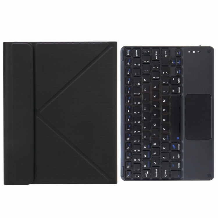 H-097C Touch Bluetooth Keyboard Leather Case with Rear Three-fold Holder, For iPad 9.7 2018 & 2017, For iPad Pro 11 inch 2021 & 2020 & 2018 / Air 2020 10.9