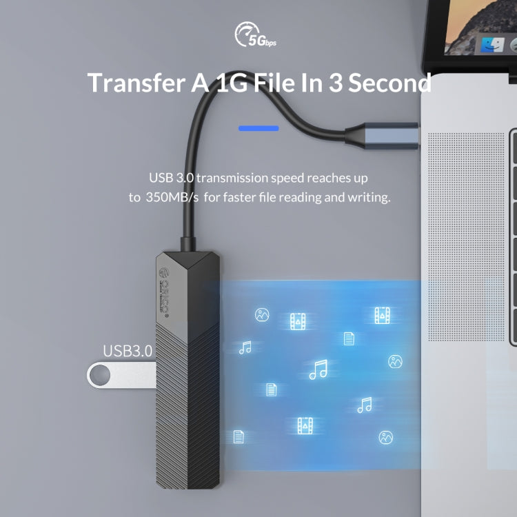 ORICO MDK-5P-GY-BP 5 In 1 Type-C / USB-C Multifunctional Docking Station, MDK-5P-GY-BP