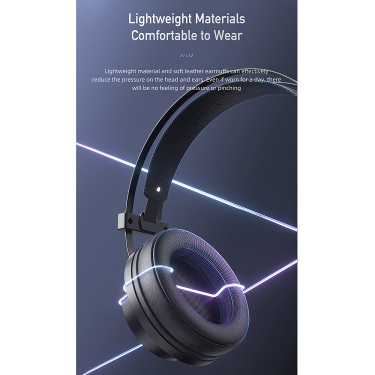 awei GM-2 USB + 3.5mm Ambient Light Gaming Wired Headset with Microphone
