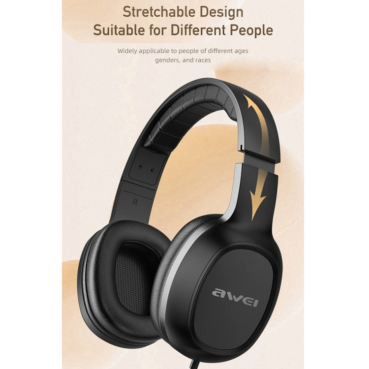 Casque filaire stéréo 3,5 mm awei GM-6, GM-6 (Noir)
