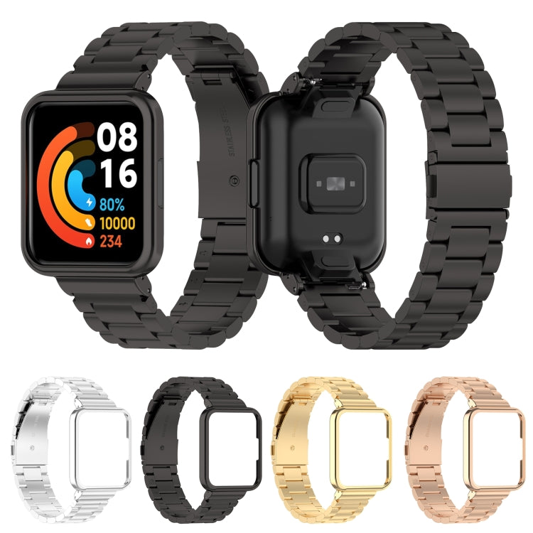 Three-bead Steel Watch Band for Xiaomi Redmi Watch 2 Lite International Version, For Xiaomi Redmi Watch 2 Lite International Version