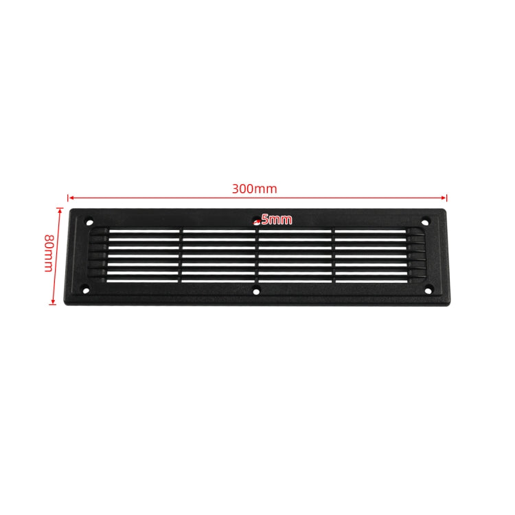 300x80mm RV / Bus Straight Louver Vent with Screws, A6793