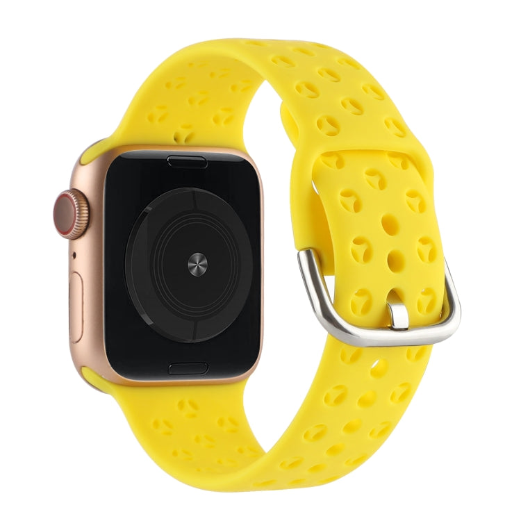 Hollow Out Silicone Watchband For Apple Watch Series, 7 41mm / 6&SE&5&4 40mm / 3&2&1 38mm, 7 45mm / 6&SE&5&4 44mm / 3&2&1 42mm