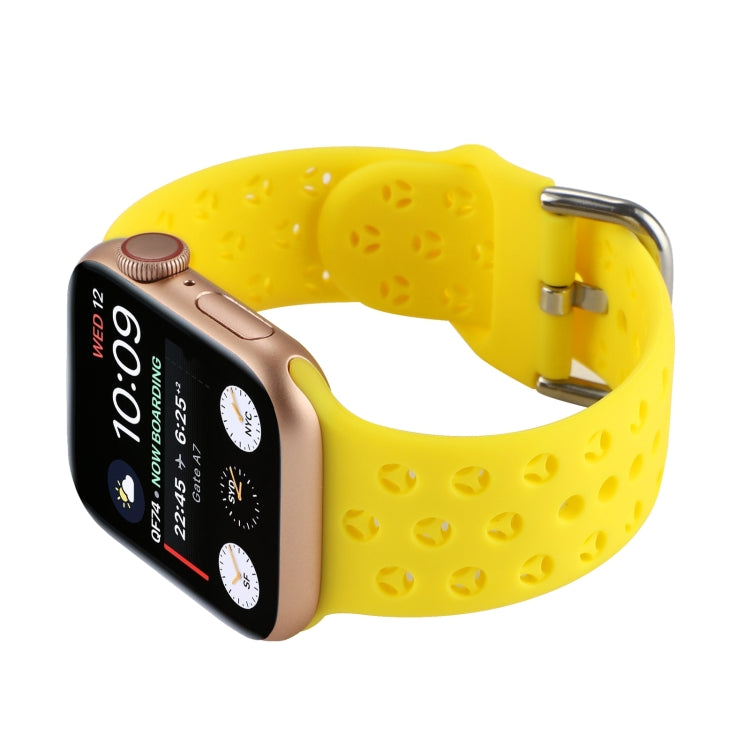 Hollow Out Silicone Watchband For Apple Watch Series, 7 41mm / 6&SE&5&4 40mm / 3&2&1 38mm, 7 45mm / 6&SE&5&4 44mm / 3&2&1 42mm
