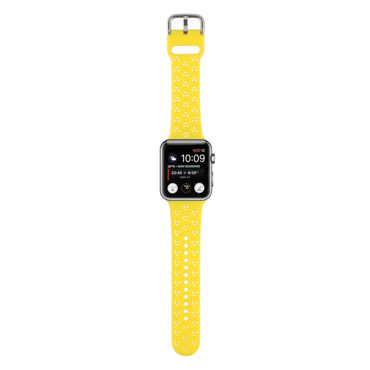 Hollow Out Silicone Watchband For Apple Watch Series, 7 41mm / 6&SE&5&4 40mm / 3&2&1 38mm, 7 45mm / 6&SE&5&4 44mm / 3&2&1 42mm