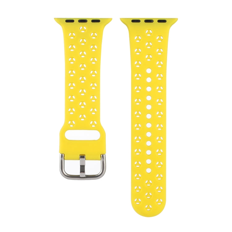 Hollow Out Silicone Watchband For Apple Watch Series, 7 41mm / 6&SE&5&4 40mm / 3&2&1 38mm, 7 45mm / 6&SE&5&4 44mm / 3&2&1 42mm
