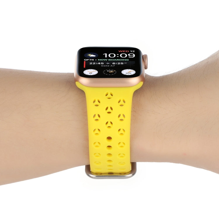 Hollow Out Silicone Watchband For Apple Watch Series, 7 41mm / 6&SE&5&4 40mm / 3&2&1 38mm, 7 45mm / 6&SE&5&4 44mm / 3&2&1 42mm