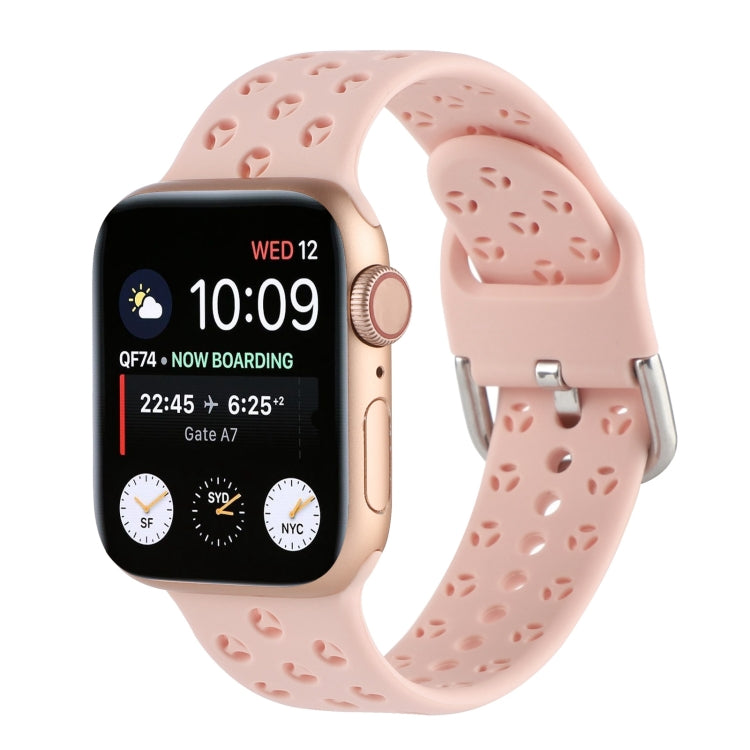 Hollow Out Silicone Watchband For Apple Watch Series, 7 41mm / 6&SE&5&4 40mm / 3&2&1 38mm, 7 45mm / 6&SE&5&4 44mm / 3&2&1 42mm