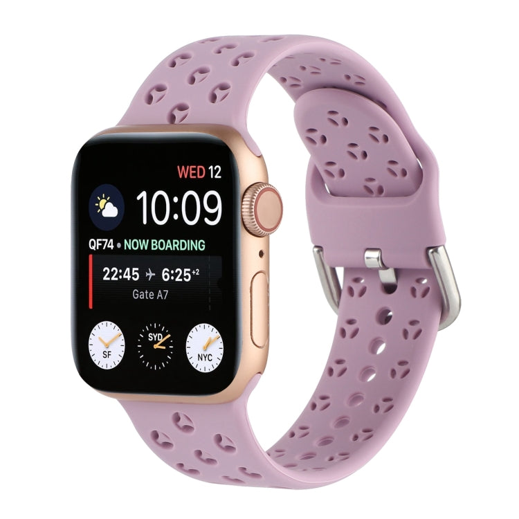 Hollow Out Silicone Watchband For Apple Watch Series, 7 41mm / 6&SE&5&4 40mm / 3&2&1 38mm, 7 45mm / 6&SE&5&4 44mm / 3&2&1 42mm