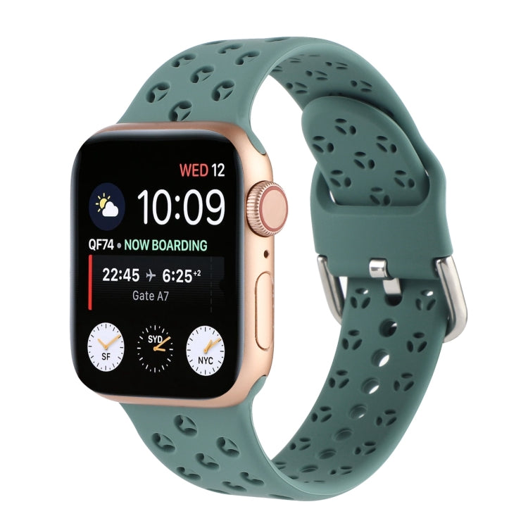 Hollow Out Silicone Watchband For Apple Watch Series, 7 41mm / 6&SE&5&4 40mm / 3&2&1 38mm, 7 45mm / 6&SE&5&4 44mm / 3&2&1 42mm