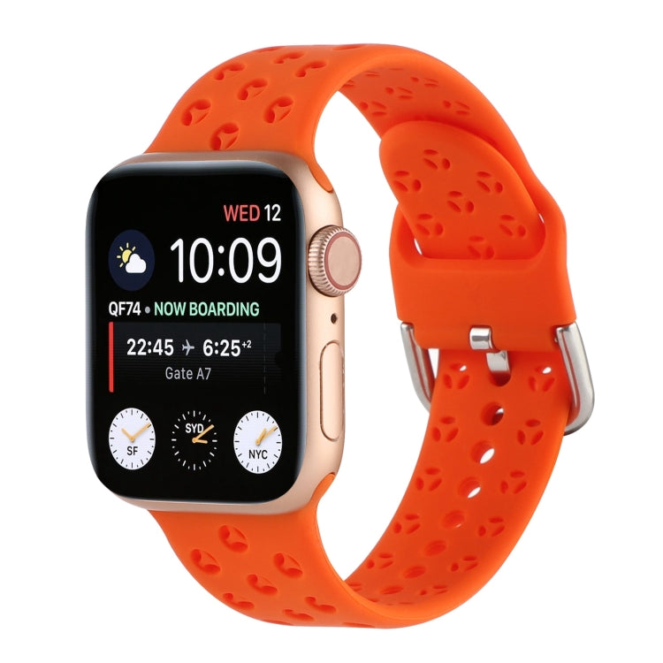 Hollow Out Silicone Watchband For Apple Watch Series, 7 41mm / 6&SE&5&4 40mm / 3&2&1 38mm, 7 45mm / 6&SE&5&4 44mm / 3&2&1 42mm