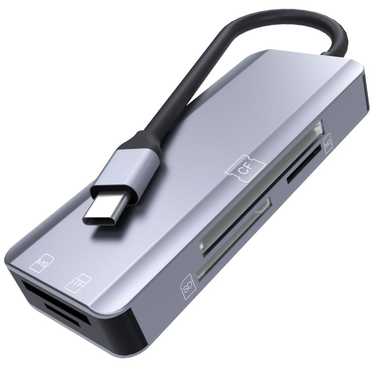 NK-3044 5 in 1 USB-C / Type-C to MS / M2 / CF / TF / SD Card Slots Adapter, NK-3044