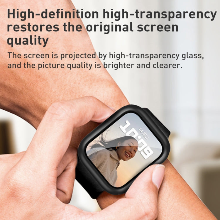 ROCK 2 in 1 PC Frame + Film Protector Case For Apple Watch Series, 6 & SE & 5 & 4 44mm, 3 & 2 & 1 42mm, 3 & 2 & 1 38mm