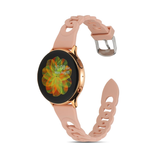 Ring Buckle Silicone Watchband, 20mm, 22mm