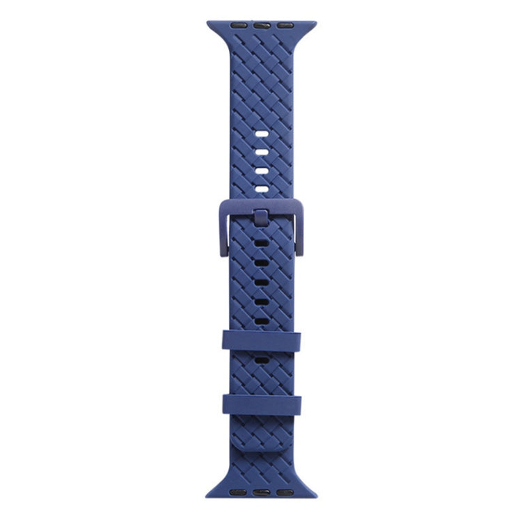 Braided Texture Silicone Watchband For Apple Watch Series, 7 41mm / 6&SE&5&4 40mm / 3&2&1 38mm, 7 45mm / 6&SE&5&4 44mm / 3&2&1 42mm