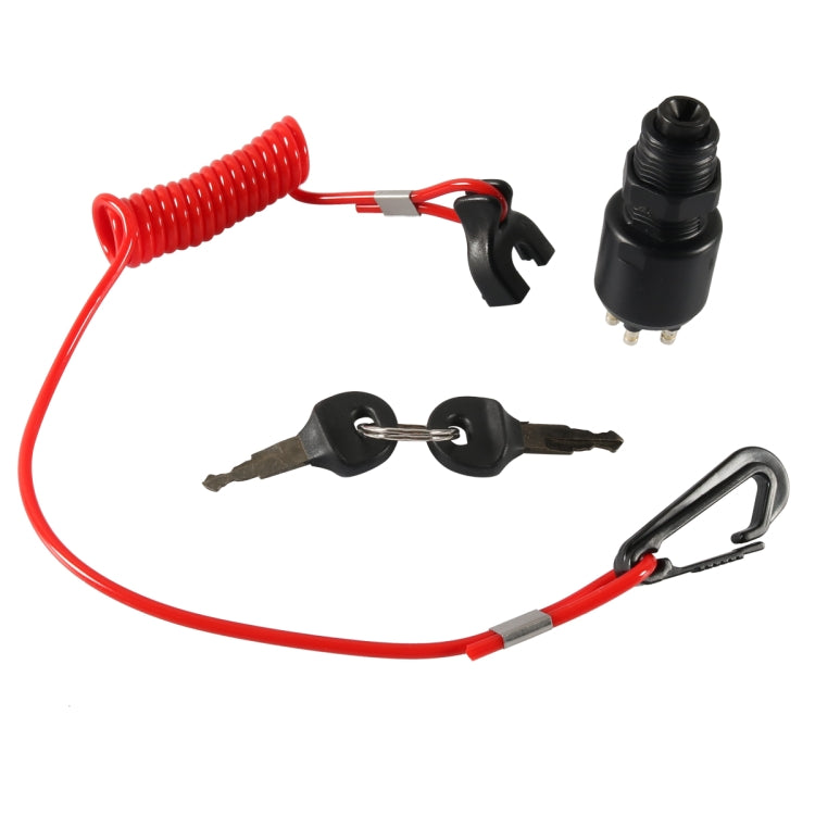 BRP Side Control Ignition Switch Key with Lanyard 5005801 for Johnson Evinrude, A6630