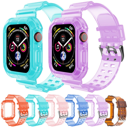 Transparent Watch Band For Apple Watch Series 8&7 45mm / SE 2&6&SE&5&4 44mm / 3&2&1 42mm(Transparent Brown), 7 41mm / 6&SE&5&4 40mm / 3&2&1 38mm, 7 45mm / 6&SE&5&4 44mm / 3&2&1 42mm