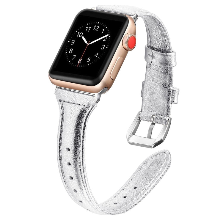 Genuine Leather Watch Band For Apple Watch Series, 7 41mm / 6&SE&5&4 40mm / 3&2&1 38mm, 7 45mm / 6&SE&5&4 44mm / 3&2&1 42mm