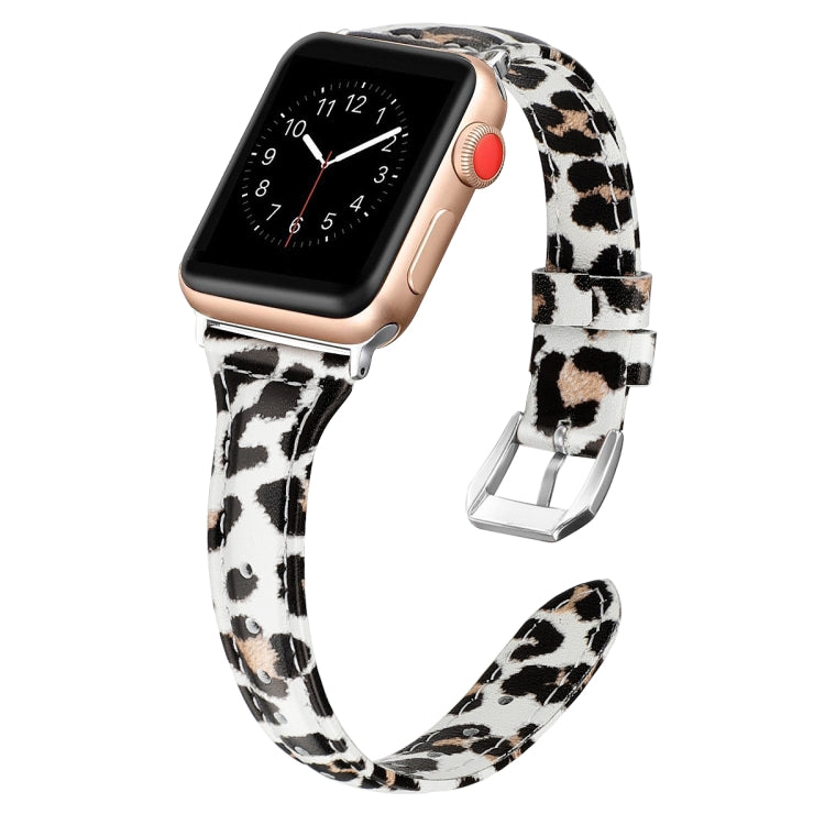 Genuine Leather Watch Band For Apple Watch Series, 7 41mm / 6&SE&5&4 40mm / 3&2&1 38mm, 7 45mm / 6&SE&5&4 44mm / 3&2&1 42mm