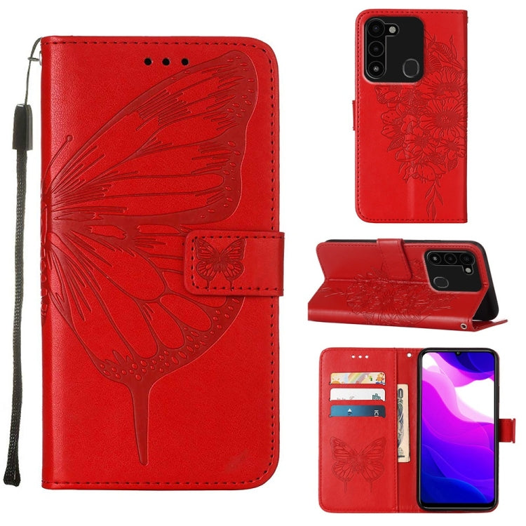 Embossed Butterfly Leather Phone Case, For Tecno Spark Go 2022