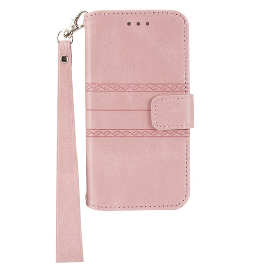 Embossed Striped Magnetic Buckle Horizontal Flip Phone Leather Case, For Samsung Galaxy A03s 164.2mm US Version