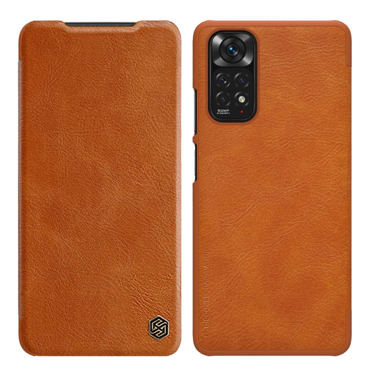 NILLKIN QIN Series Crazy Horse Texture Leather Case, For Xiaomi Redmi Note 11 Global