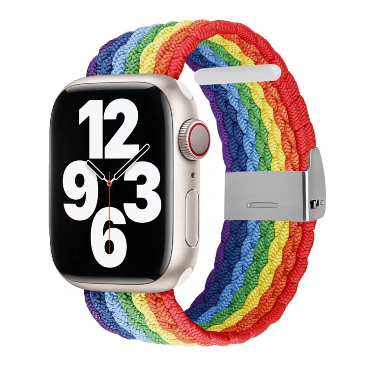 Nylon Braid Watch Band For Apple Watch Series, 7 41mm / 6&SE&5&4 40mm / 3&2&1 38mm