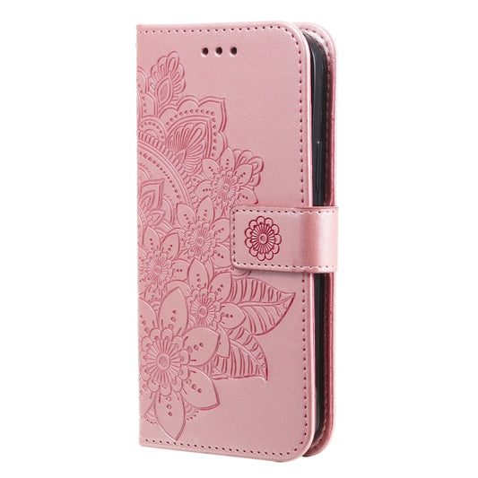 7-petal Flowers Embossed Flip Leather Phone Case, For Tecno Camon 18/18P, For Tecno Camon 18 Premier, For Infinix Hot 11S, For OPPO Realme C31 4G, For Infinix Hot 11S NFC, For OPPO Reno7 Pro 5G, For Infinix Smart 6