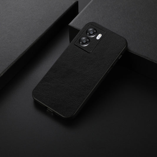 Accurate Hole Two-color Litchi Texture PU Phone Case, For OPPO A57 5G, For OPPO K10 5G, For OPPO K10 Pro 5G, For OPPO Realme 9 Pro, For vivo S15e, For OnePlus Ace