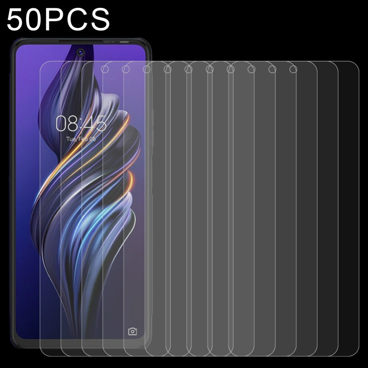 50 PCS 0.26mm 9H 2.5D Tempered Glass Film, For Motorola Moto E32s / Moto E22s(50 PCS), For Nokia C200 (50 PCS), For Tecno Pova 3 (50 PCS)