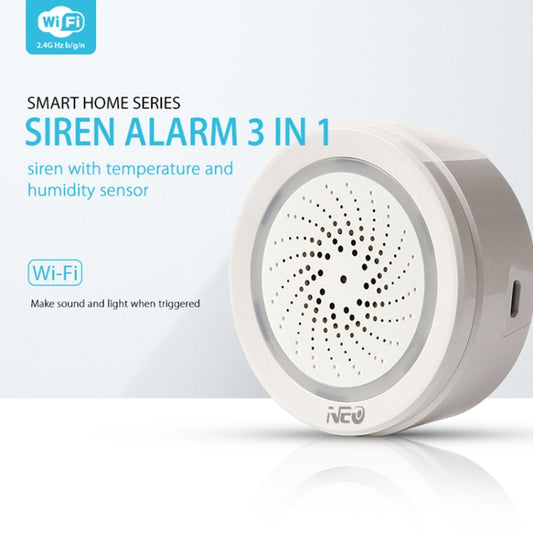 NEO NAS-AB02WT WiFi USB Siren Alarm with Temperature & Humidity Sensor, AB02WT