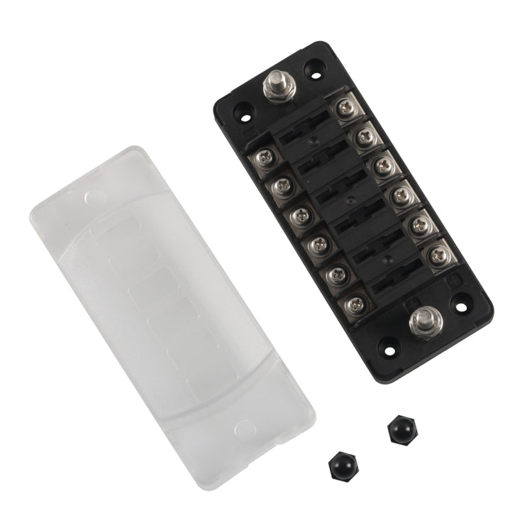 6 Way Fuse Box Blade Fuse Holder with Negative for Auto Car Truck Boat, A5602-01