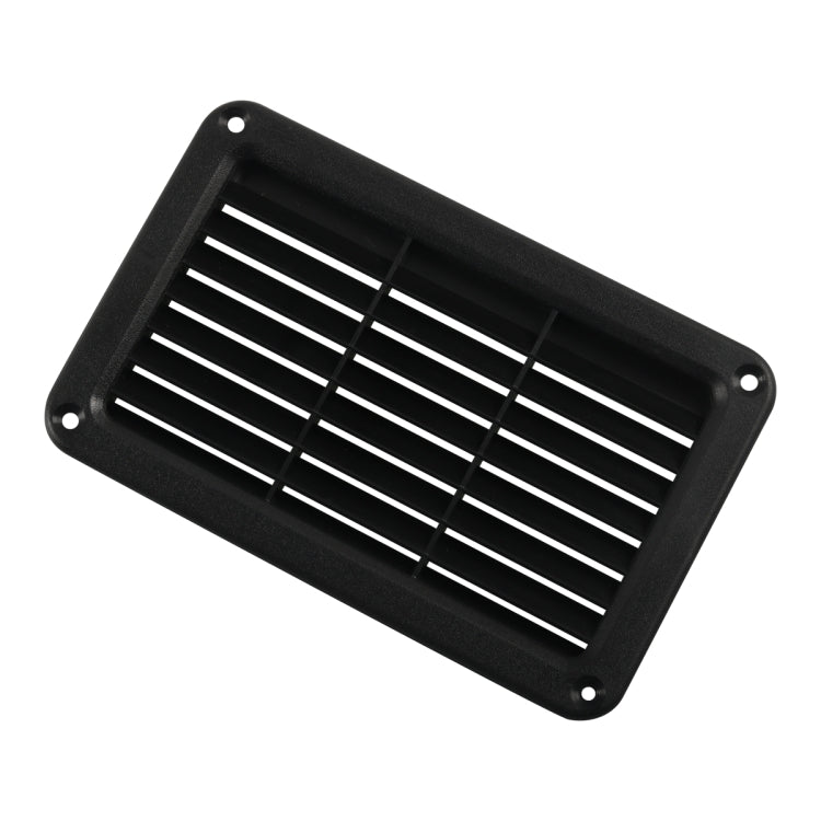 A6788 193x122mm Black Rectangle Louvered Ventilation Plastic Venting Panel Cover, 193x122mm