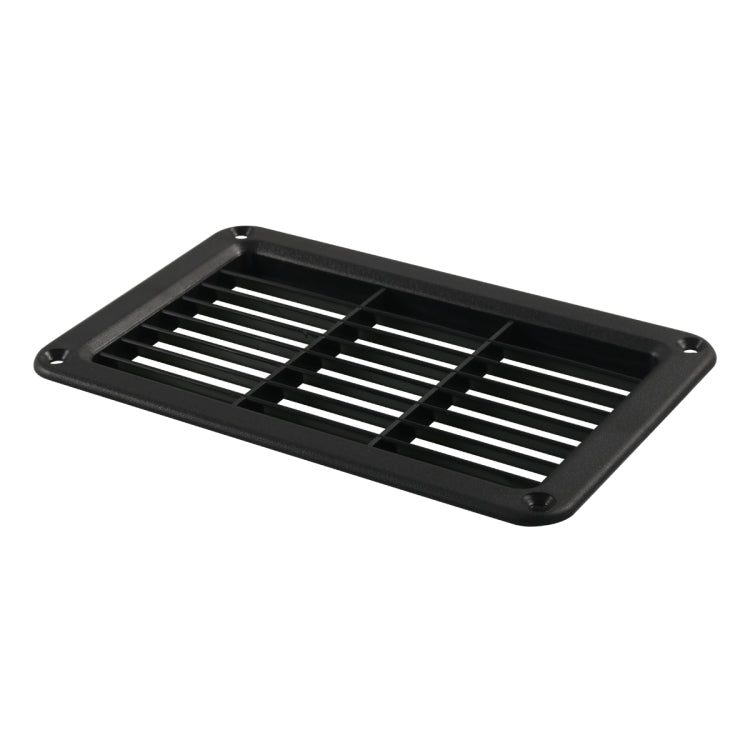 A6788 193x122mm Black Rectangle Louvered Ventilation Plastic Venting Panel Cover, 193x122mm