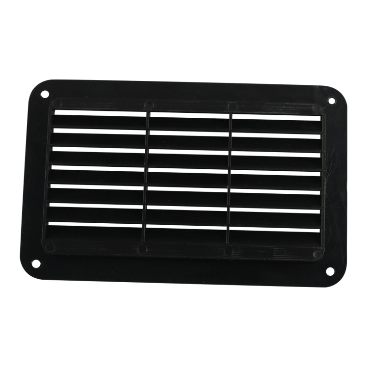 A6788 193x122mm Black Rectangle Louvered Ventilation Plastic Venting Panel Cover, 193x122mm