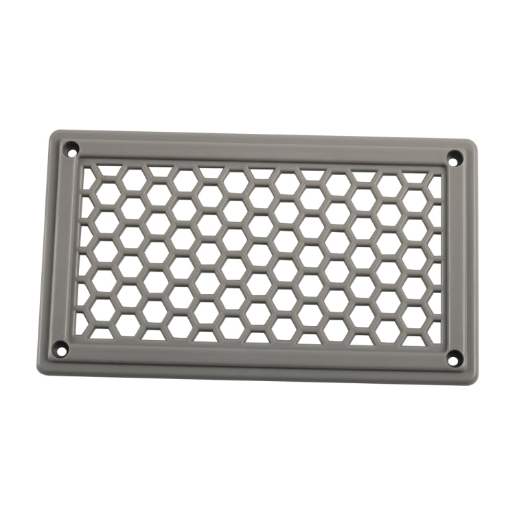 A6790 198x114mm Grey Rectangle Louvered Ventilation Plastic Venting Panel Cover, 198x114mm