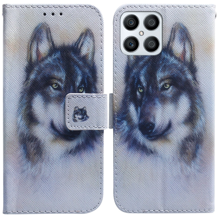 Coloured Drawing Leather Phone Case, For Honor X7, For Honor X8