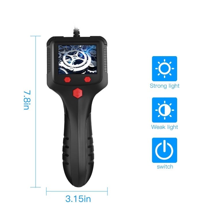 8mm 2.4 inch HD Side Camera Handheld Industrial Endoscope With LCD Screen, 8mm Length:2m (Side Camera), 8mm Length:5m (Side Camera), 8mm Length:10m (Side Camera)