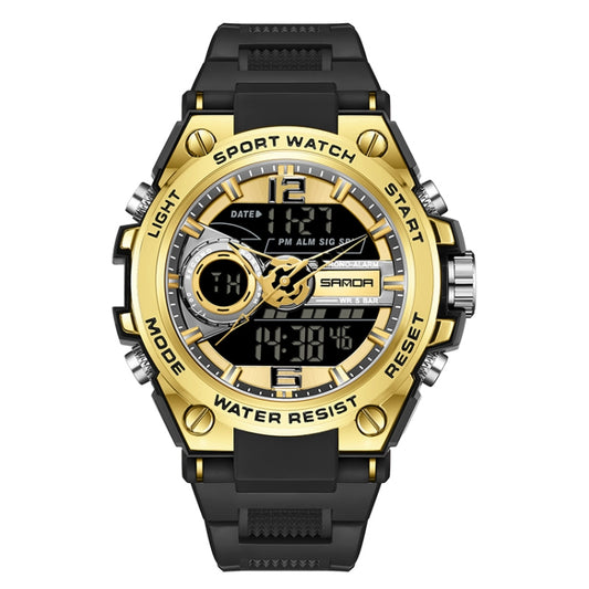 Montre de Sport Étanche SANDA 6092 avec Double Affichage Lumineux, EDA003166501A, EDA003166501B, EDA003166501C, EDA003166501D, EDA003166501E, EDA003166501F
