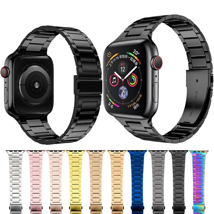 Bracelet de montre en acier inoxydable à taille fine pour Apple Watch Series, 7 41mm / 6&SE&5&4 40mm / 3&2&1 38mm, 7 45mm / 6&SE&5&4 44mm / 3&2&1 42mm
