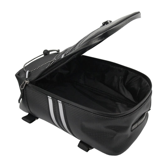 Sac de porte-bagages arrière en cuir PU imperméable pour moto, capacité : 8 L avec housse de pluie, 8 L
