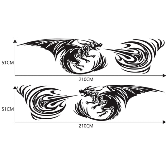 2 PCS/Set D-498 Pterosaur Spitfire Pattern Car Modified Decorative Sticker, D-498