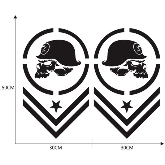 2 PCS/Set D-739 Skull Pattern Car Modified Decorative Sticker, D-739
